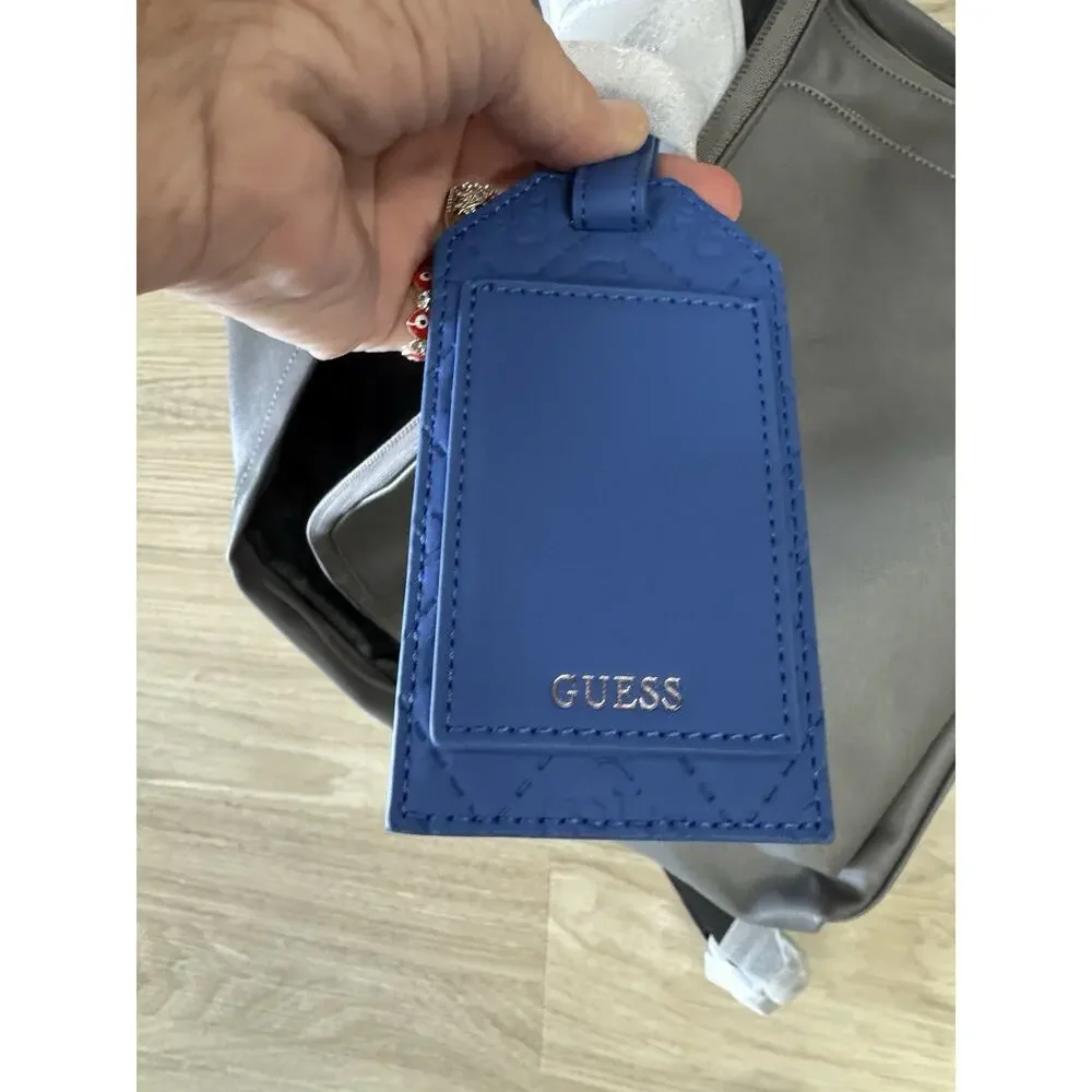 GUESS Milano Compact Backpack Gray Adjustable Straps Zip Designer Women